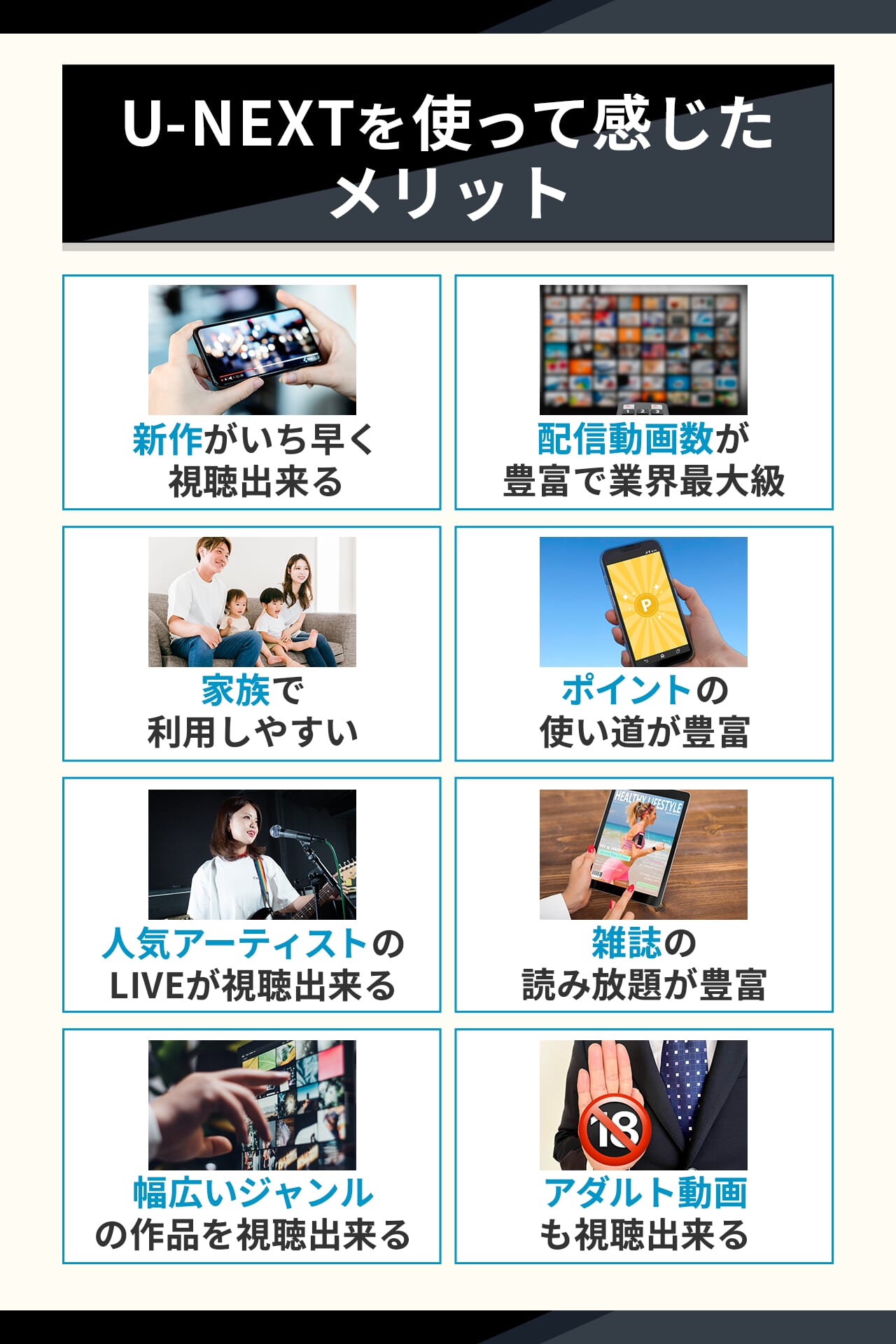 U-NEXTを使って感じたメリット8つ